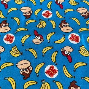 Retro DONKEY KONG and BANANAS Handmade Cotton Pillowcase fits a Standard/Queen